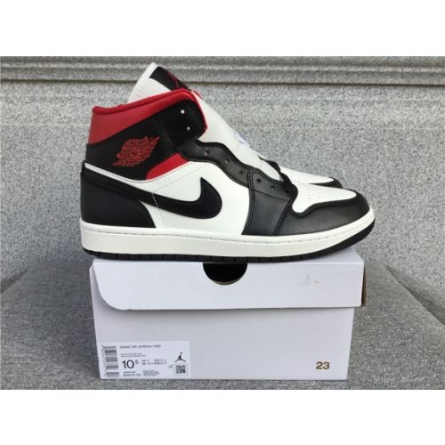 Air Jordan AJ1 Mid black White Red