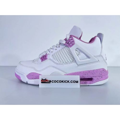 Air jordan 4 Retro sneakers white and purple